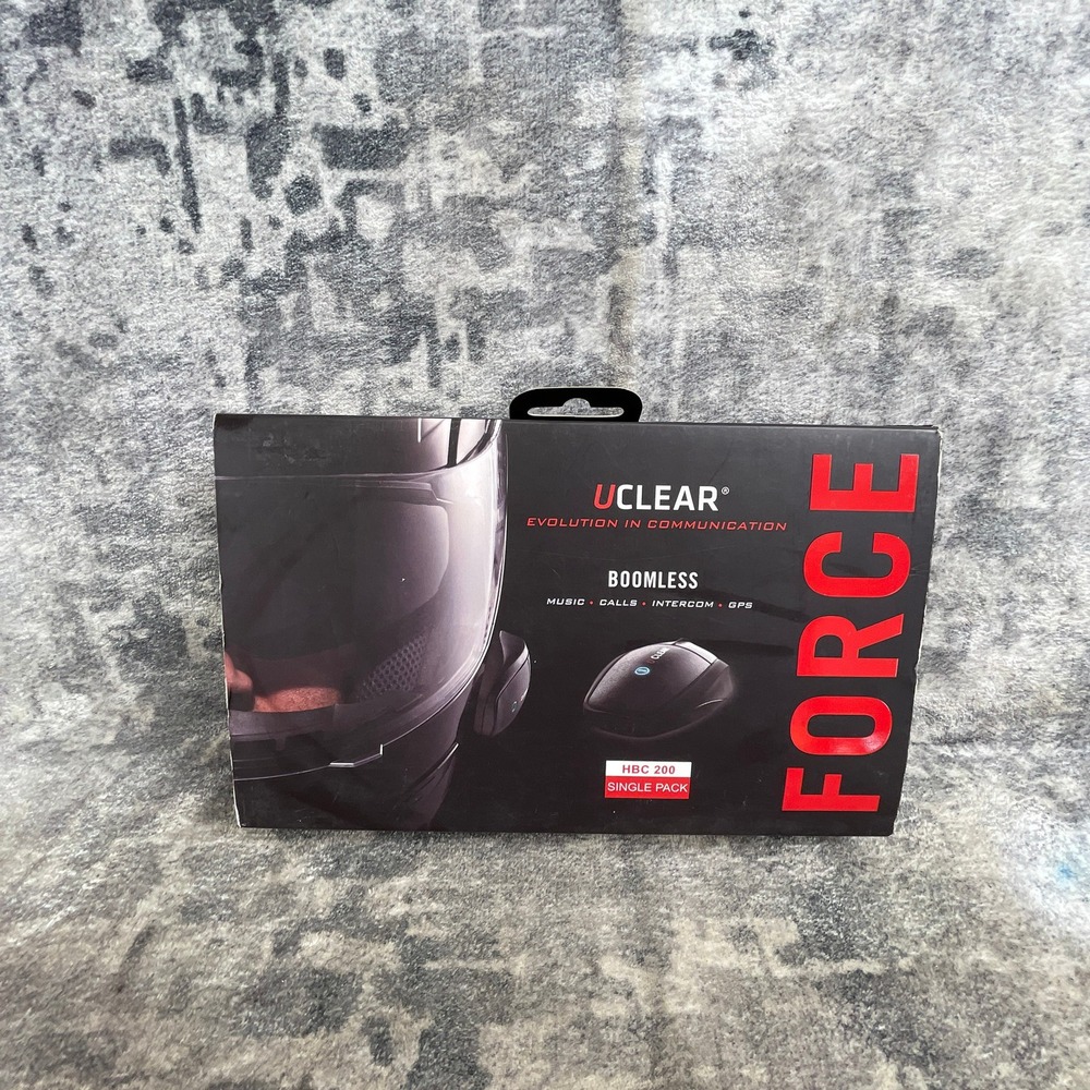 UCLEAR Force HBC200 Boomless Bluetooth Helmet Intercom Black NWOT